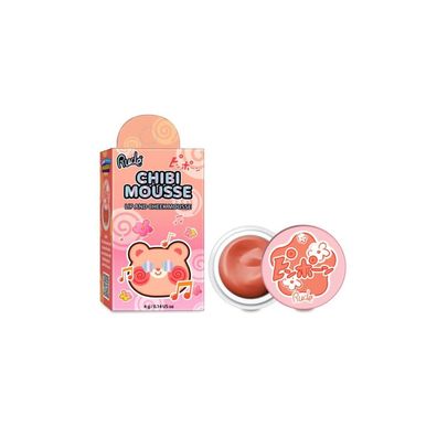 Rude Cosmetics, Chibi Mousse, Lippen- und Wangenbalsam 2-in-1, Fuzzy, 4 g