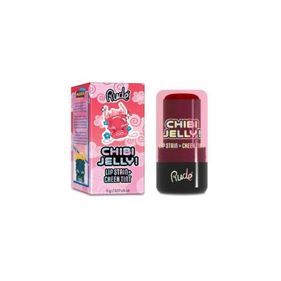 Rude Cosmetics, Chibi Jelly, Lippen- und Wangenbalsam 2-in-1, Sakura, 5 g