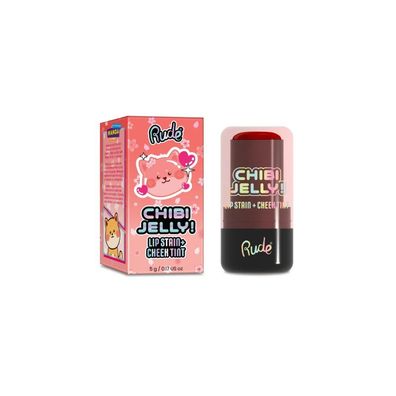 Rude Cosmetics, Chibi Jelly, Lippen- und Wangenbalsam 2-in-1, Momo, 5 g