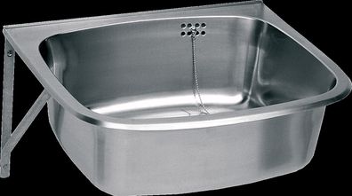 KWC Ausgussbecken, SIRIUS, Edelstahl, 560x200x460 mm, Klapprost und Spritzwand