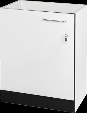 KWC Unterbauschrank, SIRIUS, Holz, Weiß, 570x720x390 mm, Türanschlag Links