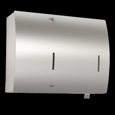KWC Papier-seifen-kombination, Stratos, Edelstahl, Aufputz, 396x305x134 mm