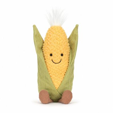 Jellycat Amuseables Sweetcorn Plueschtier Zuckermais Gelb Gruen 27 cm