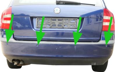 4x Skoda Ocatvia 1Z Leitungssatz Einparkhilfe mit Gebern PDC Parkhilfe blau LF5Q
