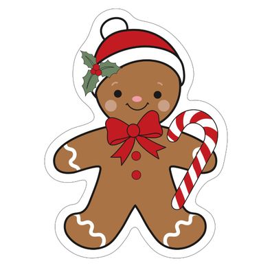 Gingerbread Man Dekokissen 40 cm Lebkuchenmann Formkissen aus Diamond Velvet