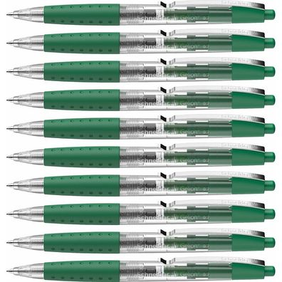 10 Schneider Gelion+ Gelschreiber grün/schwarz 0,4 mm