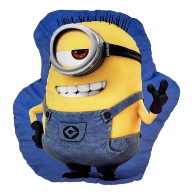 Minions Carl Formkissen 35 cm Dekokissen Kuschelkissen mit weicher Polarfleece