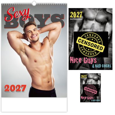 Sexy Boys Kalender 2027 - 31,5 x 45 cm - Nice Guys Kalender 2027 - Postkarte