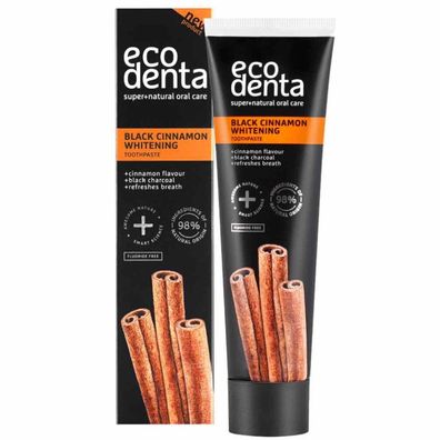 Ecodenta, Schwarze Zimtaufhellung, Zahnpasta, 100 ml