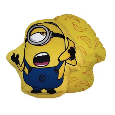 Minions Banana Calling Formkissen 35 × 33 cm Dekokissen Kuschelkissen mit weicher