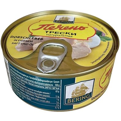 3x BERING Dorschleber in eigenem Sagt & Öl, 3 Dosen je 230g