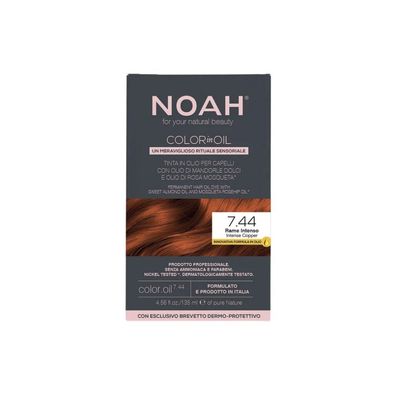 Noah, Color In Oil, permanentes Haarfärbeöl, 7.44 Intensive Copper, 135 ml