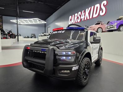Polizei Dodge RAM Elektro Kinderauto - Leder, EVA, Bluetooth, Fernbedienung, MP3