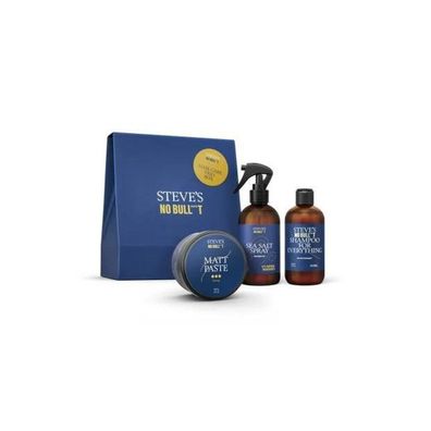 Steve's Hair Care Trio Box MATTE (Shampoo, Matt Paste Medium, Meersalz Spray)