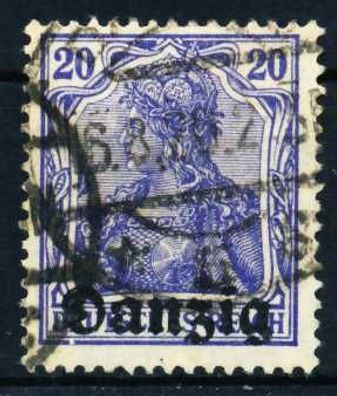 DANZIG 1920 Nr 4 gestempelt X4BD50E