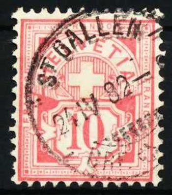 Schweiz Ziffernmuster Nr 47 gestempelt X55C372
