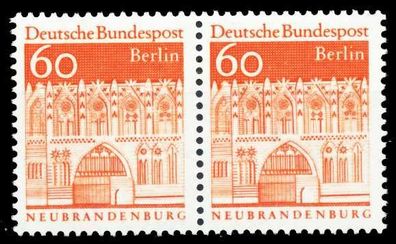 BERLIN DS D-BAUW. 2 Nr 278 postfrisch WAAGR PAAR ECKE-U X60DABE
