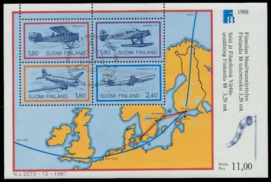 Finnland Block 4 zentrisch gestempelt S01986A