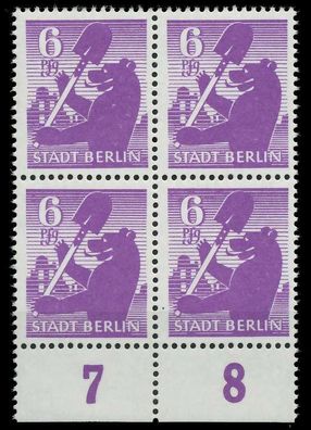 SBZ BERL. Brandenb. Nr 2Aaux postfrisch Viererblock URA X81025A