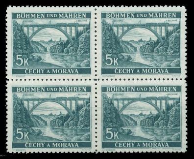 BÖHMEN MÄHREN 1939-1940 Nr 57b postfrisch Viererblock X8269C2