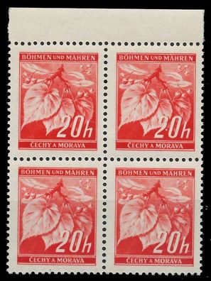 BÖHMEN MÄHREN 1939-1940 Nr 22 postfrisch Viererblock OR X8287FE