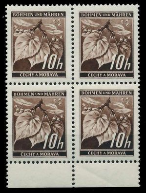 BÖHMEN MÄHREN 1939-1940 Nr 21 postfrisch Viererblock UR X828846