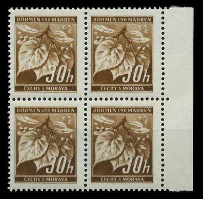 BÖHMEN MÄHREN 1941 Nr 64 postfrisch Viererblock SRA X8288C2