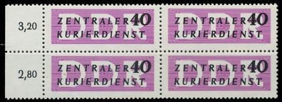 DDR DIENST Verwaltungspost-a ZKD Nr 8 postfrisch VIERER X1D28C2
