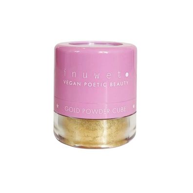 Inuwet, Gold Powder Cube, Vegan, Glow & Illuminating, loses Highlighter-Puder, 3,5 g
