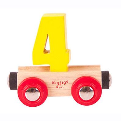 Buchstabenzug bunt Zahl "4"