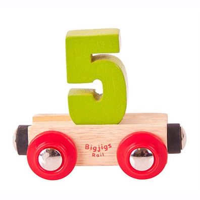 Buchstabenzug bunt Zahl "5"