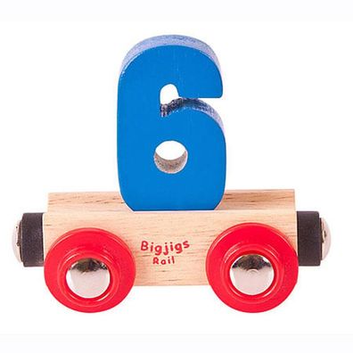 Buchstabenzug bunt Zahl "6"