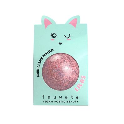 Inuwet, Flieder, feuchtigkeitsspendend, blumig, Badebombe, 120 g