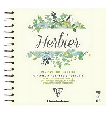 Clairefontaine Herbarium spir 21x21cm 180g 32Bl
