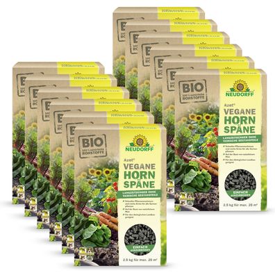 12 x Neudorff Azet® Vegane Hornspäne, 2,5 kg