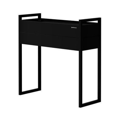 Hohe schwarze Blumenkübelabdeckung aus Metall: Margaret H 1000 x 1000 x 380 mm