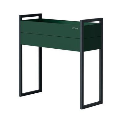 Hohe Blumenkübelverkleidung Metall in Flaschengrün und Anthrazit 1000 x 1000 x 380 mm
