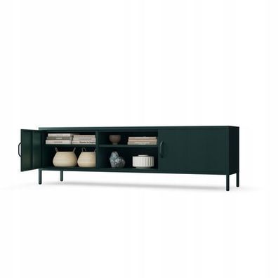 Fernsehschrank Rosaria TV Schrank TV Board für Wohnzimmer 170x50x40 cm Flaschengrün