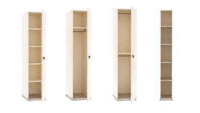 Kleiderschrank Set Moderne Beige Glas Schrank System bequem stilvoll