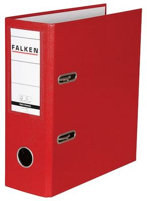 Falken Ordner - A5 hoch, 80mm, PP-Folie, rot