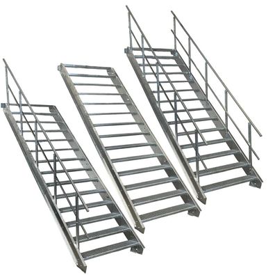 14 Stufen Stahltreppe Breite 60 - 160 cm, Geschosshöhe 210 - 280 cm