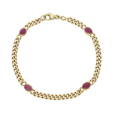 Armband Rubin Gold 333 massiv Second Hand 25326625 getragen, wie neu
