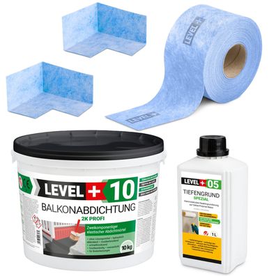 Dicht-Set Balkonabdichtung 2K 10kg Badabdichtung, Dusche, Dichtband HQ SET27