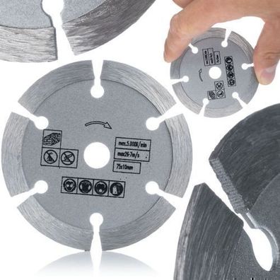 Rosfix Diamanttrennscheibe 75 mm – Lasersegment | 10 mm Bohrung, 1,2 mm Stärke