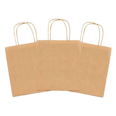 Papiertüten Einzelfarben, 20 Stück, 15 x 12 x 5,5 cm - Farbe: natur