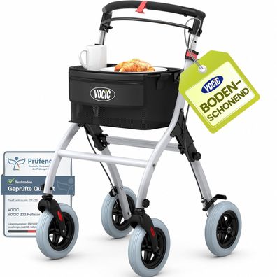 VOCIC Z32 Rollator schmal fér Wohnung faltbar leicht Alu 110 kg belastbar