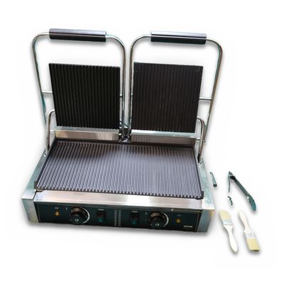 VEVOR Kontaktgrill 3600 W Panini Sandwichgrill Edelstahl 485 x 230 mm