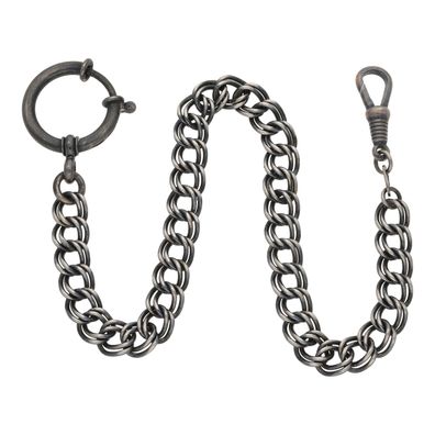 Taschenuhr Kette Silber 835 oxidiert 25326627 Second Hand, getragen