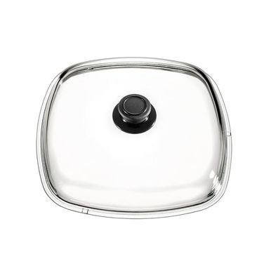 Eurolux eckiger Voll-Glasdeckel backofenfest bis 240°C 26x26 cm - Art.-Nr. 0026