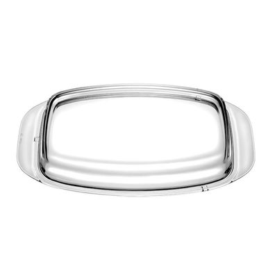 Eurolux eckiger Vollglas-Bräterdeckel 33 x 22 cm - Art.-Nr. 0800
